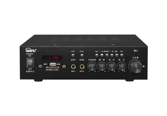 2分區(qū)MP3合并式廣播功率放大器   R-1